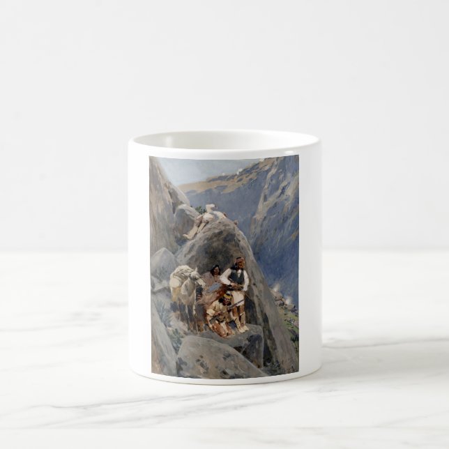 Apache Warriors: Ambush on American Cavalry Coffee Mug (Center)