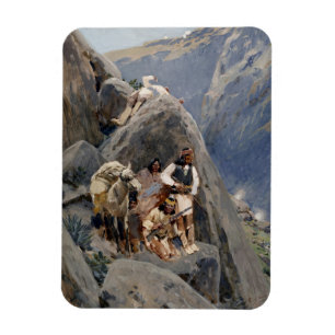 Apache Warriors: Ambush on American Cavalry Magnet