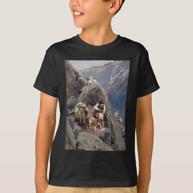 Apache Warriors: Ambush on American Cavalry T-Shirt (Front)