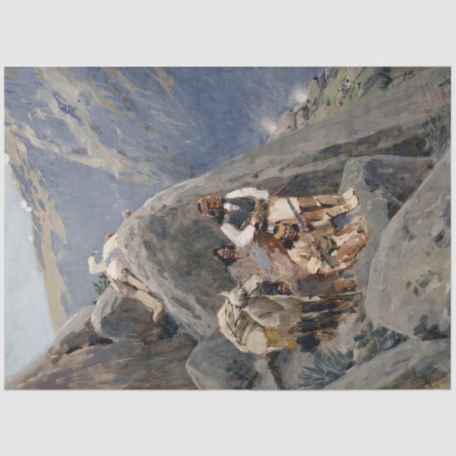 Apache Warriors: Ambush on American Cavalry Tissue Paper (Front)