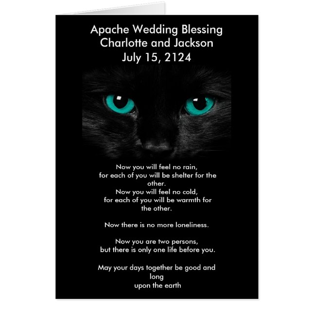 Apache Wedding Blessing Black Cat (Front)