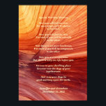 Apache Wedding Blessing Canyon Photo 20x28 Matte Poster<br><div class="desc">This beautiful apache wedding blessing, which begins with "now you shall feel no rain ... ", is made into a 20" x 28" poster, with the background as an original photograph taken in a slot canyon on the reservation. The swirling brown and gold sandstone is a colourful and fitting background...</div>