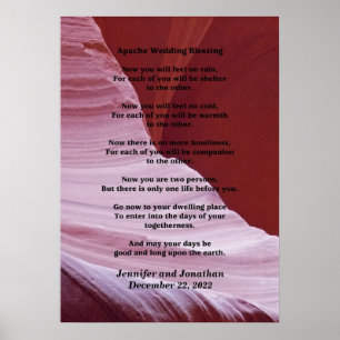 Apache Wedding Blessing Canyon Photo 20x28 Matte Poster