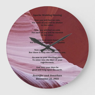 Apache Wedding Blessing Canyon Photo Clock Custom