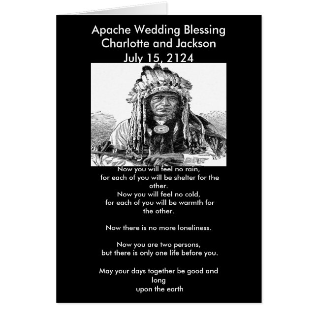 Apache Wedding Blessing Cheif (Front)