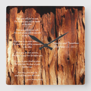 Apache Wedding Blessing Custom Square Wall Clock