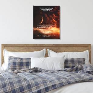 Apache Wedding Blessing Moon and Universe Canvas Print