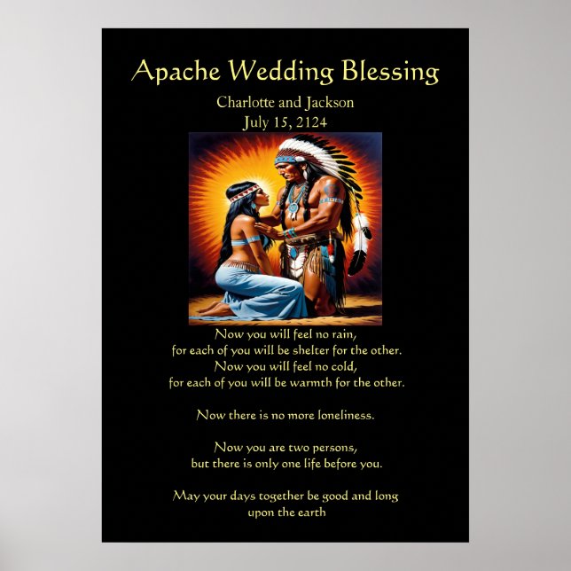 Apache Wedding Blessing Ojibwa Cheif Poster (Front)