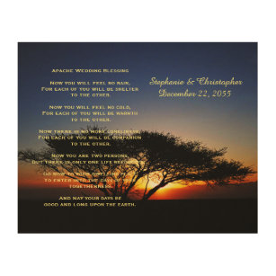Native American Indian Wedding Blessing Wood Wall Art Zazzle Com Au