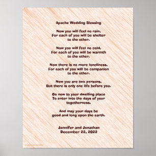 Apache Wedding Blessing Poster 11" x 14" Matte