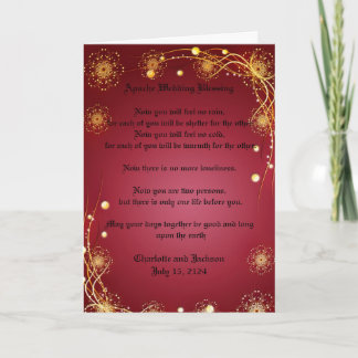 Apache Wedding Blessing Red Card