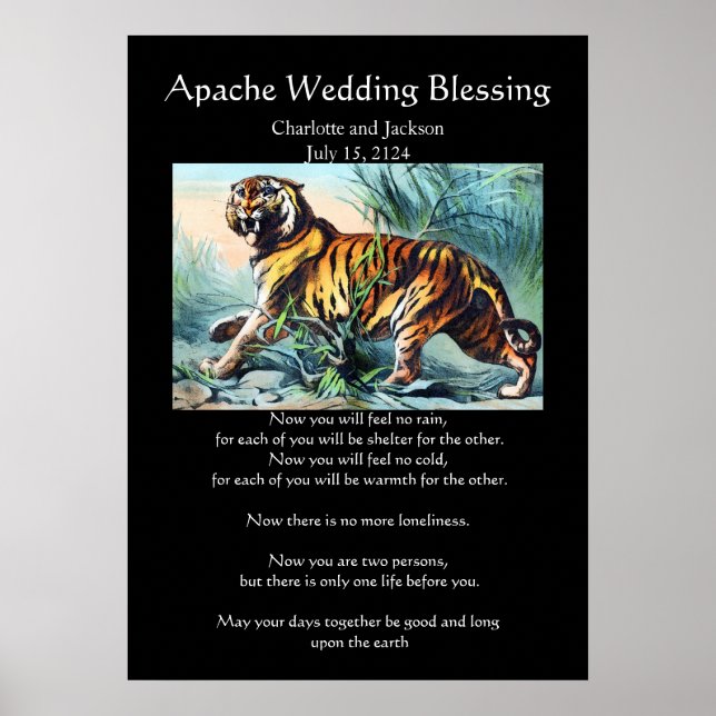 Apache Wedding Blessing Saber Toothed Tiger Poster (Front)