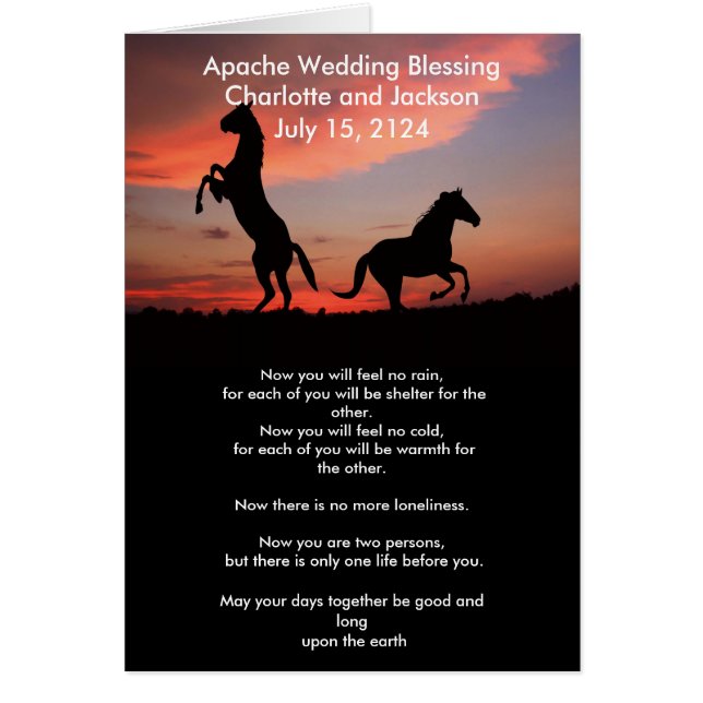 Apache Wedding Blessing silhouette (Front)