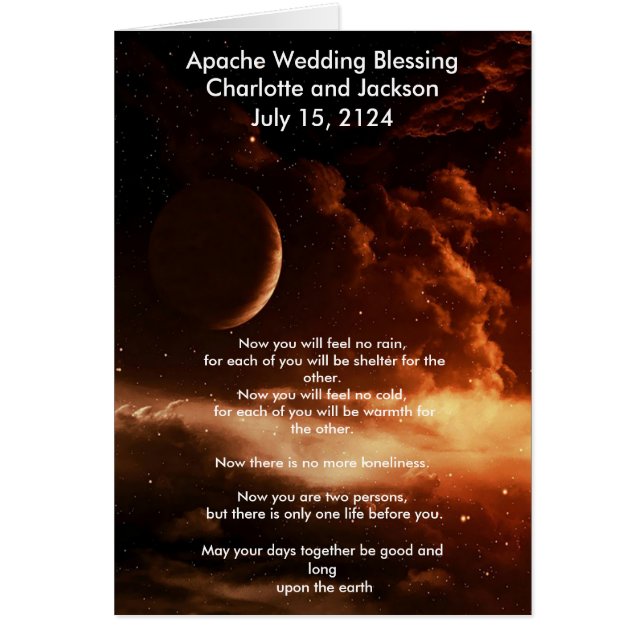 Apache Wedding Blessing Universe (Front)