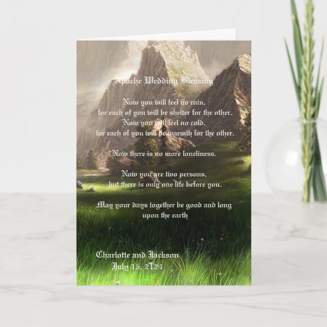 Apache Wedding Blessing Valley Card (Front)