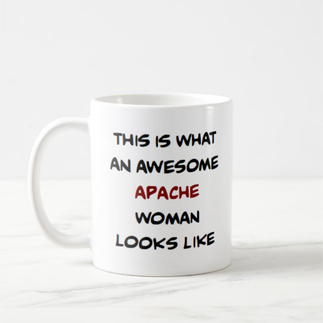 apache woman, awesome coffee mug (Left)