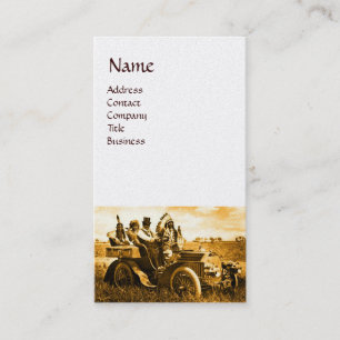 APACHES AND GERONIMO DRIVING A MOTOR CAR BUSINESS CARD