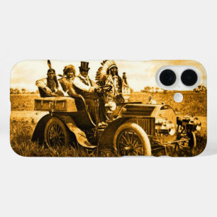 APACHES AND GERONIMO DRIVING A MOTOR CAR iPhone 16 PLUS CASE
