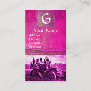 APACHES AND GERONIMO DRIVING A MOTOR CAR, Monogram Business Card