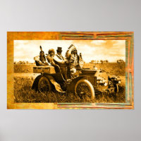 APACHES AND GERONIMO DRIVING A MOTOR CAR