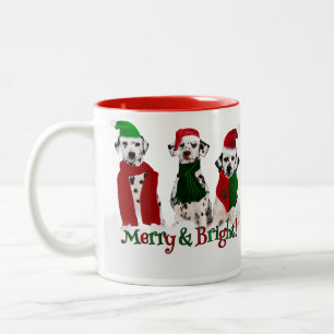 APAL - Christmas Dalmatian Dogs Two-Tone Coffee Mug