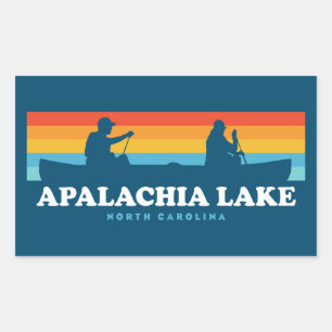 Apalachia Lake North Carolina Canoe Rectangular Sticker