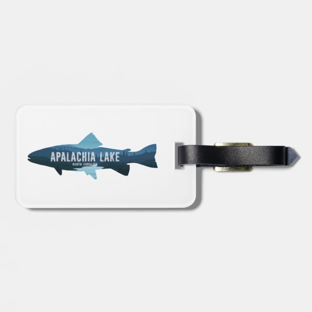 Apalachia Lake North Carolina Fish Luggage Tag (Back Horizontal)