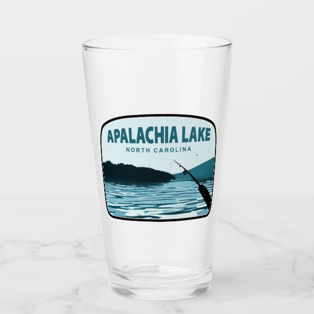 Apalachia Lake North Carolina Fishing Rod Glass (Front)