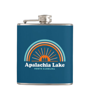 Apalachia Lake North Carolina Rainbow Hip Flask