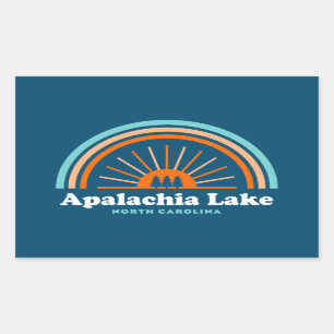 Apalachia Lake North Carolina Rainbow Rectangular Sticker