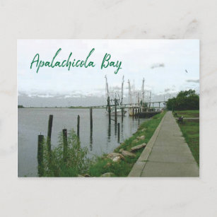 Apalachicola Bay Florida with oyster boats Postcard