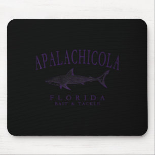 Apalachicola florida shark vintage plum art mouse pad