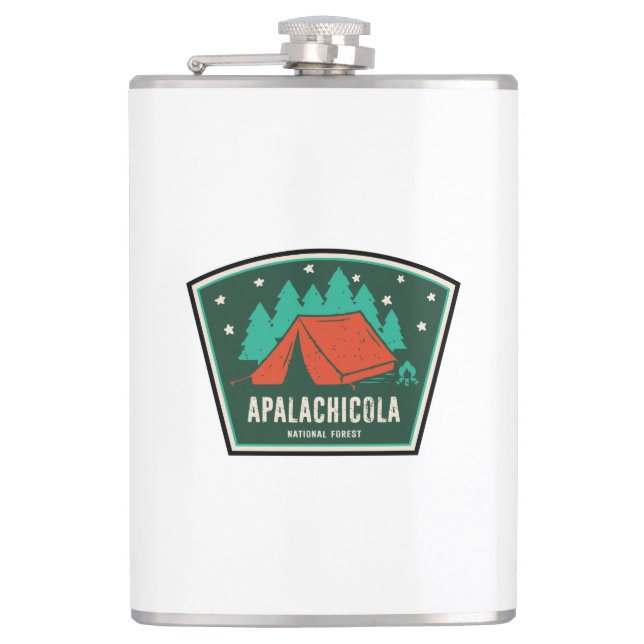 Apalachicola National Forest Camping Hip Flask (Front)