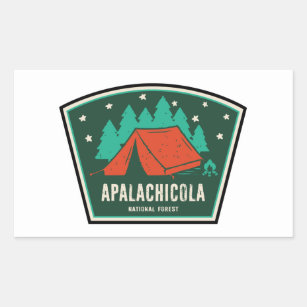 Apalachicola National Forest Camping Rectangular Sticker