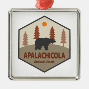Apalachicola National Forest Florida Bear Metal Ornament