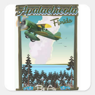 Apalachicola National Forest Florida flight poster Square Sticker