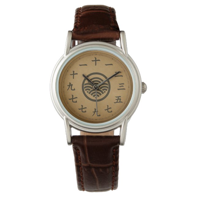 apanese Kanji Clock Face Minimalist Design Watch (Front)