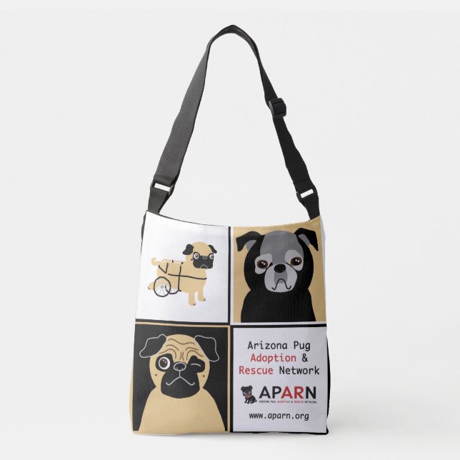 APARN Rescue Pugs All-Over-Print Cross Body Bag (Front)