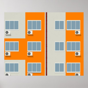 Apartment Building Poster