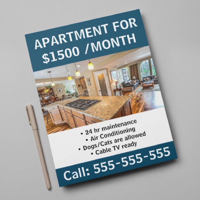 Apartment for Rent Real Estate Marketing Flyer (Realtor apartment for rent flyer)