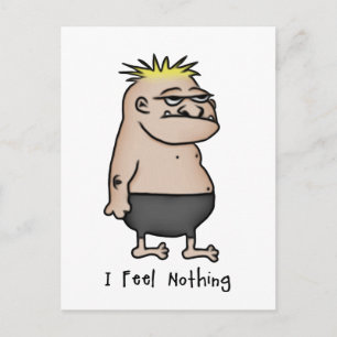 Apathetic Cartoon Guy Postcard