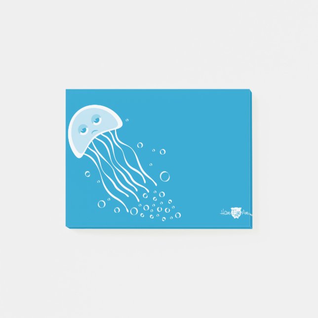 Apathetic Jellyfish Post-it Note (Front)