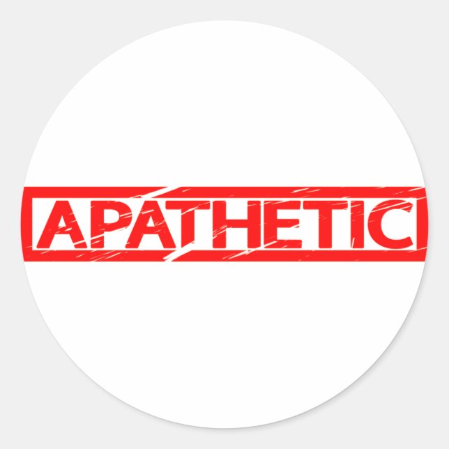 Apathetic Stamp Classic Round Sticker (Front)