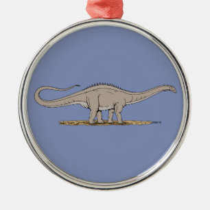 Apatosaurus Metal Ornament