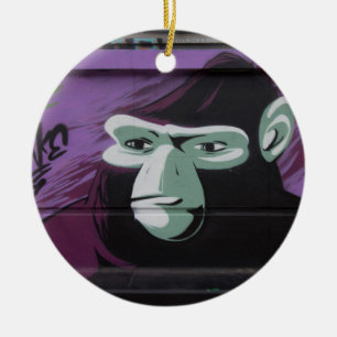 Ape Graffiti Ceramic Ornament