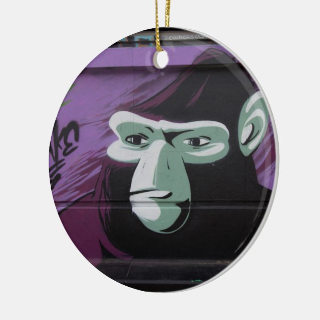 Ape Graffiti Ceramic Tree Decoration (Left)