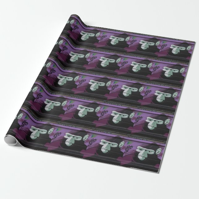 Ape Graffiti Wrapping Paper (Unrolled)
