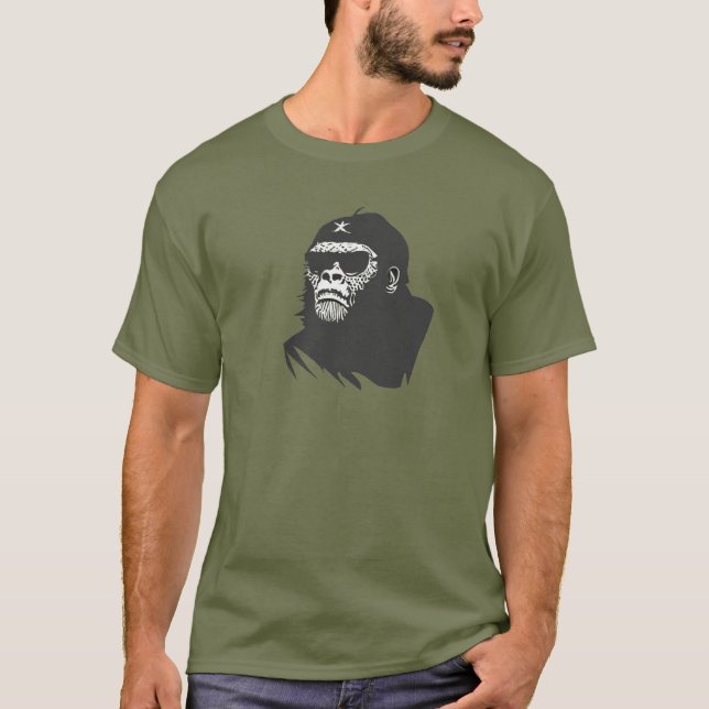 Ape Guevara Graffiti Stencil Style Che Parody T-Shirt (Front)