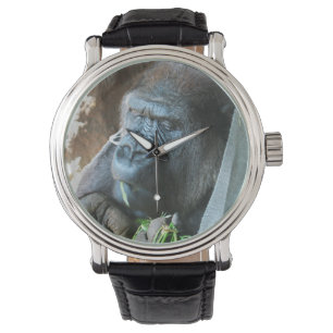 Ape hood ~ Japanese Gorilla Eating Watch
