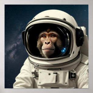 ape monkey in space poster